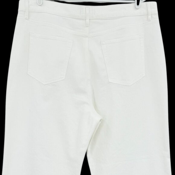 Loft Women's Wide Leg Stretch Modern Fit High Rise White Jeans Size 34/18 NWOT - Picture 4 of 11